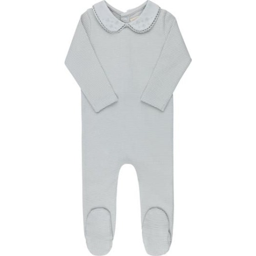 Ribbed Embroidered Collar Collection - Footie