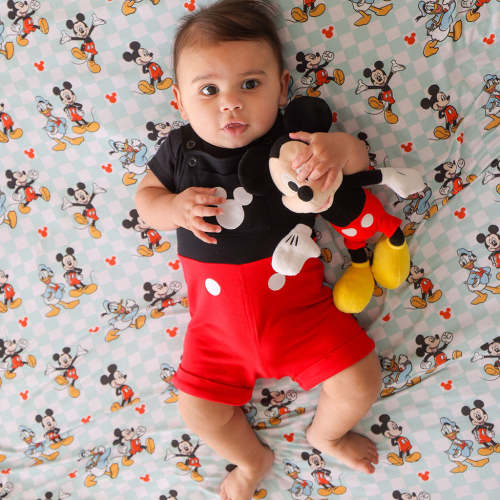 Disney Mickey Mouse French Terry Short Overalls