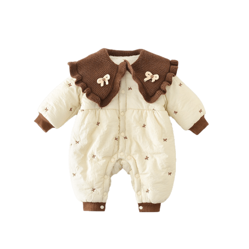Little Bow Winter Romper | Petit Hollow