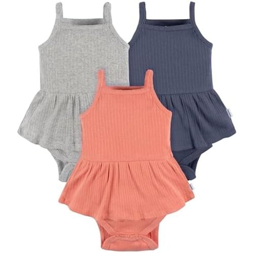4-Pack Baby Girls Flamingo Fun Sleeveless Onesies® Bodysuits