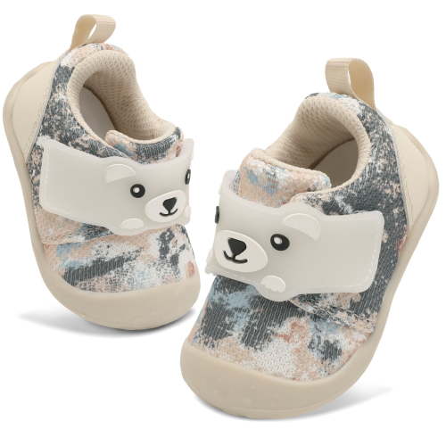 JOINFREE Baby Boy Girl Walk Shoes Wide Slip On Crib Shoes Breathable Sneakers