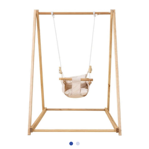 Spruce - Baby and Toddler Foldable Wooden Swing Set, Beige - Avenlur Rec Room | Maisonette