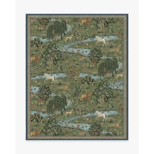 Morris & Co. Owl & Willow Green Rug | Ruggable US