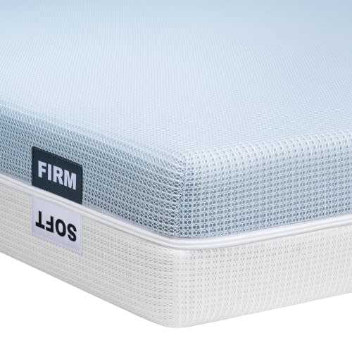 Baby Crib Mattress 52x27.5x6,Dual-Sided Infant & Toddler Mattress,Firm Support & Cooling Gel Memory Foam,Breathable 3D Mesh Washable Cover,CertiPUR-US Certified,Fits Standard Cribs Beds,Blue