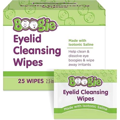 Boogie Eyelid Cleansing Wipes for Babies, Kids, and Adults - 25 Count