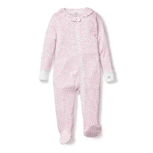 Baby's Pima Ruffle Collar Romper in Sweethearts