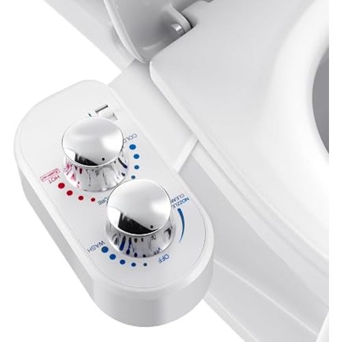 Hot Cold Bidet Attachment for Toilet -Warm Water Bidet, White