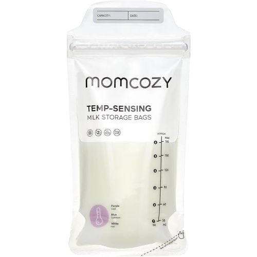 Amazon.com: Momcozy Breastmilk Storing Bags, Temp-Sensing Discoloration Milk Storing Bags for Breastfeeding, Disposable Milk Storage Bag with 6 Ounce Self Standing, No-Leak Milk Freezer Storage Pouches, 200pcs : Baby