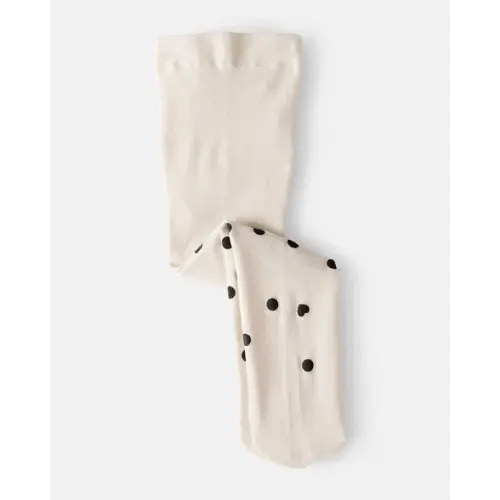 Baby Girl Polka Dot Tights - Cream | Carter's