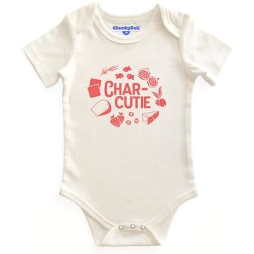 Chunky Deli Baby Bodysuit Foodie Graphic One-Piece 3-Snap 100% Cotton 3-12M