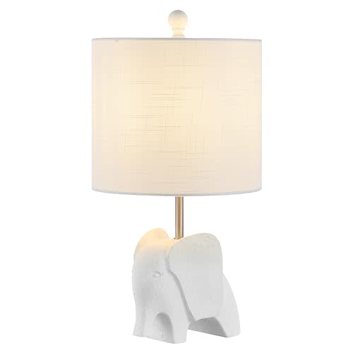 JONATHAN Y JYL1143D Koda 17.5" Eclectic Southwestern Resin/Iron Elephant LED Table Lamp Global, Transitional, Rustic, Office, Living Room, Dining Room, Bedroom, Hallway, Foyer, White