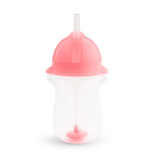 Munchkin® Any Angle™ Weighted Toddler Straw Cup with Click Lock™ Lid, 10 oz, Pink, Unisex