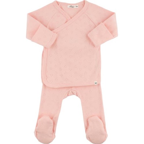 Hearts Pointelle Kimono Set, 3M
