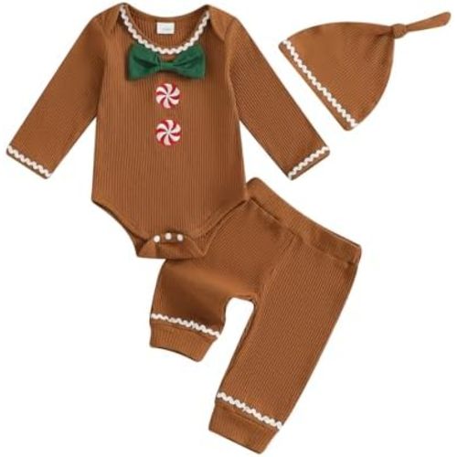 Madjtlqy Newborn Baby Boy Fall Clothes Set 3Pcs Infant Coming Home Outfit