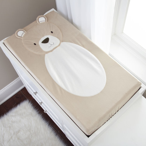 Levtex Baby Bear Character Changing Pad Cover - Taupe