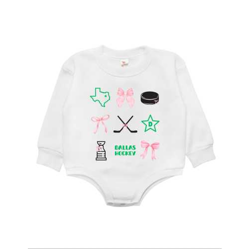 Girl Baby Long Sleeved/ Short Sleeve Dallas Stars Onesie Bubble