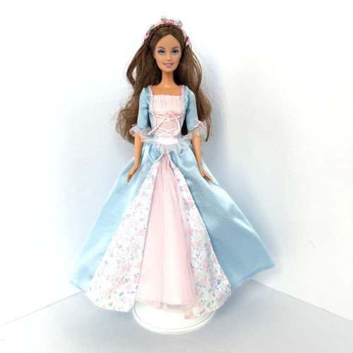 Barbie Princess and Pauper Doll Erika Blue Dress Gown Tested Works Sings 2004