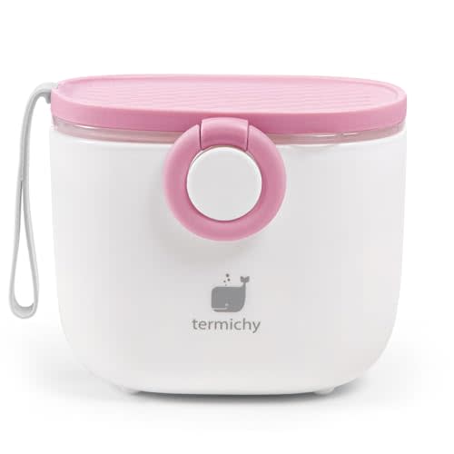Termichy Baby Formula Dispenser for Travel: Portable Container with Scoop | 8.8oz(250g) Formula Container with Carry Handle for Weekend Trips & Overnight - Leak-Proof Silicone Seal Keeps Powder Fresh