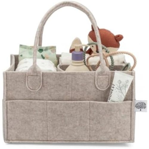 Parker Baby Co. Felt Diaper Caddy Organizer - Regular, Oatmeal