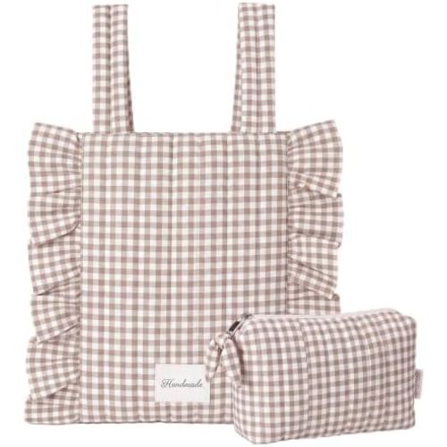 Abbylike Plaid Stroller Bag Stroller Organizer