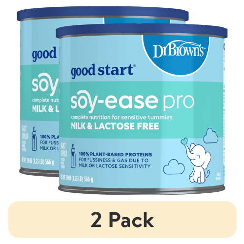 (2 pack) Good Start Dr. Brown's Soy-Ease Pro, Lactose-Free Baby Formula, 20 oz