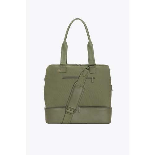 BÉIS 'The Mini Weekender' in Olive - Small Olive Green Duffle & Weekend Bag