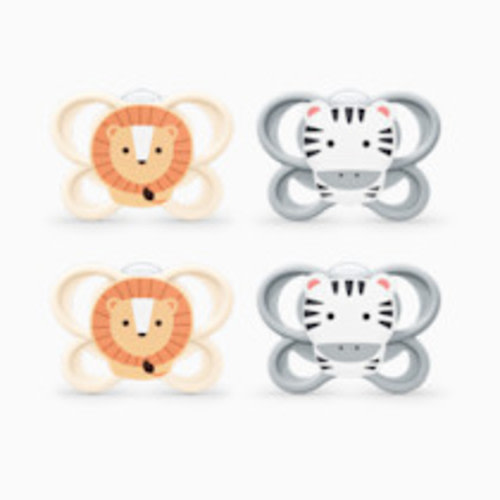 NUK Perfect Match Air Pacifiers - Zebra/Lion, 6-18 Months, 4