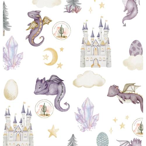 Baby Dragon Princess Baby Crib Blanket, Moon & Stars Crib Bedding, Nursing Pillow Cover, Newborn, Changing Pad Cover, Crib Sheet, Girl