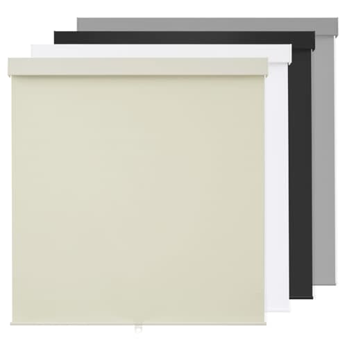 100% Blackout Roller Shades Cordless Blinds for Indoor Windows,Free-Stop Window Shades Pull Down,Thermal Insulated Fabric UV Protection,Blackout Window Guard Blinds for Home,Office,Ivory,36" W x 72" H