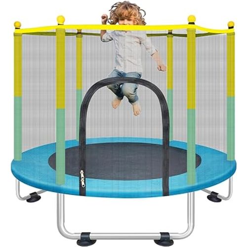 Indoor Trampoline for Kids Ages 1-8, 55" Small Outdoor Toddler Trampoline