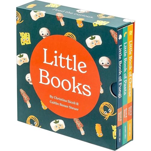 Little Books Tasty Collection: A 3 Board Book Box Set for Babies and Toddlers (Little Book of Pasta, Little Book of Cheese, Little Book of Fungi) - A Unique Foodie Baby Shower Gift for New Parents Board book – Picture Book, January 1, 2024