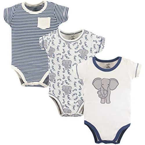 Touched by Nature Baby Boys' Organic Cotton Bodysuits Bodysuit, 3 Pack