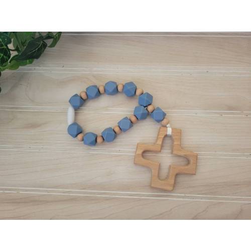 Silicone Decade Rosary, Baby and Child's First Rosary, Baptism Gift, Sensory Toy