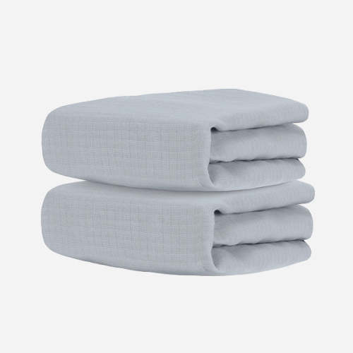 Breathable, Organic Cotton Sheets (2-pack) - Standard / Twilight Grey Solid