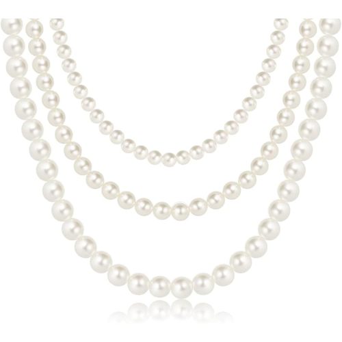 3 Strand Pearl Necklaces for Girls