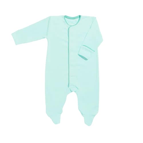 Magnetic Baby Footie – Pima Cotton One-Piece Onesie, Silicone-Sealed Closures, Unisex NB-12M