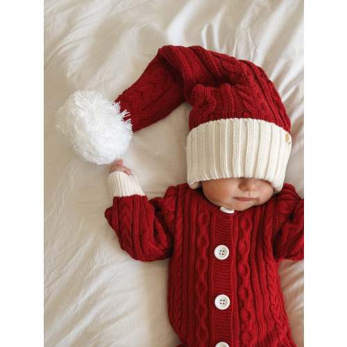 Santa Baby Pom Beanie - Holly
