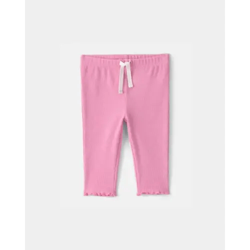 Baby Girl Rib Pants - Pink | Carter's