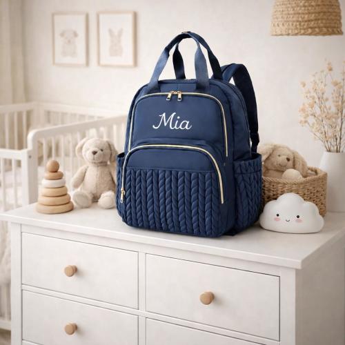 Personalized Baby Bag With Large Capacity And Multiple Pockets| Multifunction Custom Diaper Bag For Mom| Maternity Backpack|Baby Shower Gift