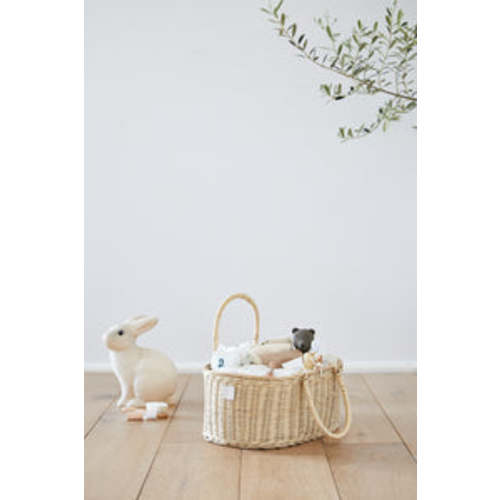 Baby Diaper Caddy Organizer "SAVANNAH" Handmade & Natural by BEBE BASK® – BEBE BASK