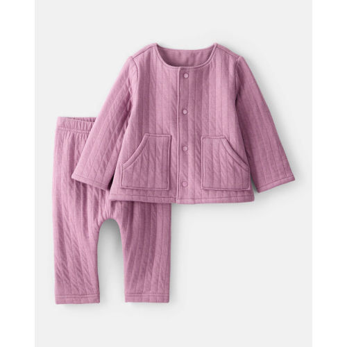 Baby Girl 2-Piece Long-Sleeve Sweater & Pant Set - Pink - Carter's | Carter's