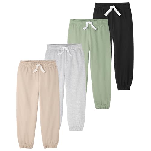 Garanimals Baby & Toddler Boy Jogger Pants, Size 0-6T, Multi-Pack | Machine-Washable Kid's Clothes, Casual Everyday Outfits, Pull-On Style Pants, OEKO-TEX Standard 100 Certified