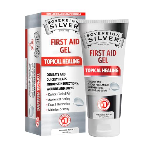 Sovereign Silver First Aid Gel - Argentum Metallicum Gel Wound Care Support, Topical Skin Care for Minor Skin Irritations with Convenient Pump - 2 fl oz (59 mL)
