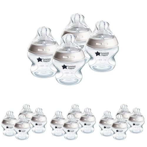 Tommee Tippee Natural Start Anti-Colic 5 oz BPA Free Baby Bottles, 0+ Months, Slow Flow Breast-Like Nipple, Self Sterilizing, Designed for Seamless Transition Between Bottle and Breast, Pack of 2