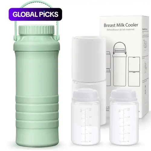 Snugtale Breast Milk Cooler Bottle, Portable 22 oz Breast Milk Cooler for 24+ Hours Cooling, with Two 300 mL BPA-Free Bottles for Travel and Outdoor Use #GLOBAL PICKS - TikTok Shop