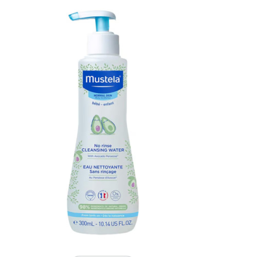 Mustela Baby Cleansing Water - No-Rinse Micellar Water - with Natural Avocado & Aloe Vera - for Baby's Face, Body & Diaper - 1 or 2-Pack - Various Sizes