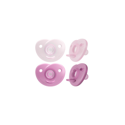 Philips AVENT Soothie Heart Pacifier Pack Pink and Light Pink