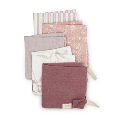 Violet 5-Piece Cotton Baby Washcloth Set