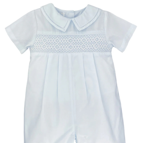 James Smocked Romper | Posh Tots Children's Boutique
