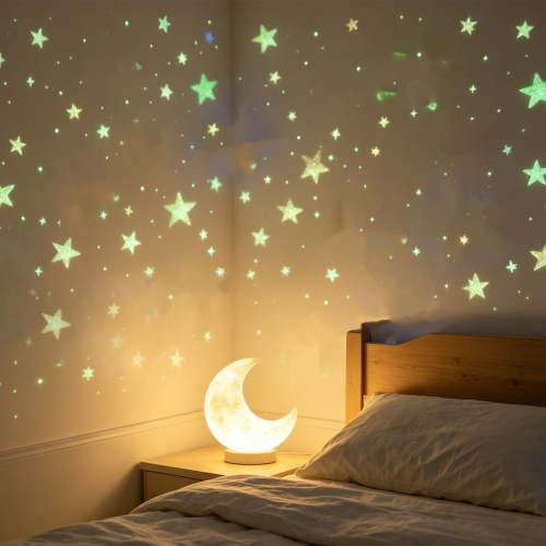 Glow in The Dark Stars Sticker Luminous Stars Wall Ceiling Sticker(100pcs,Multicolor,1.2 Inches)